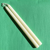 12" Hand Dipped Pure Beeswax Taper Candles - Ivory Beeswax