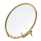 Brass Framed Mirror Round