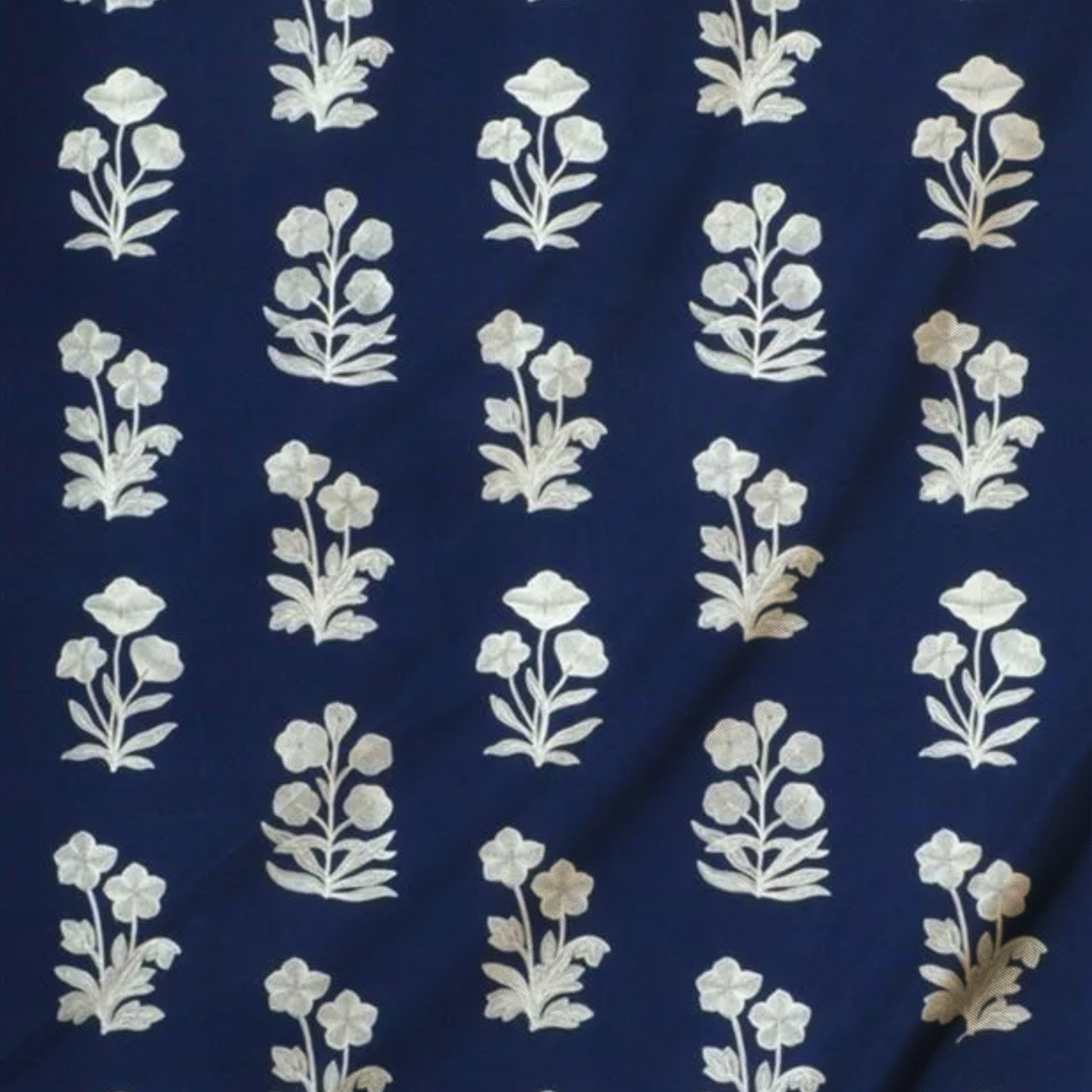Blue Floral Fabric