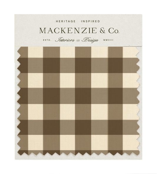 Brown Check Fabric