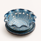 Blue Ceramic Berry Bowl