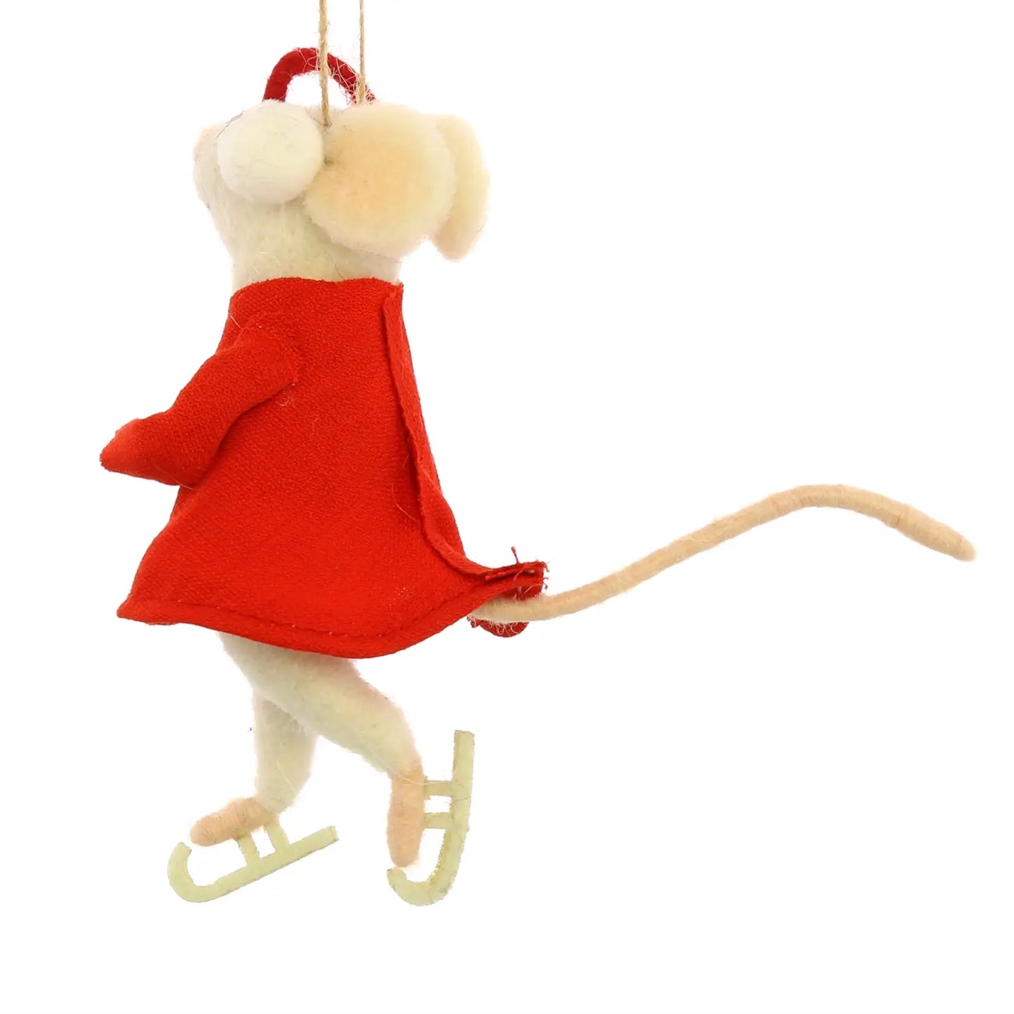 Figure Skating Mouse Felt Ornament