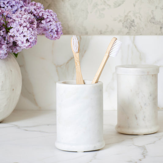 Marble Cotton Holder