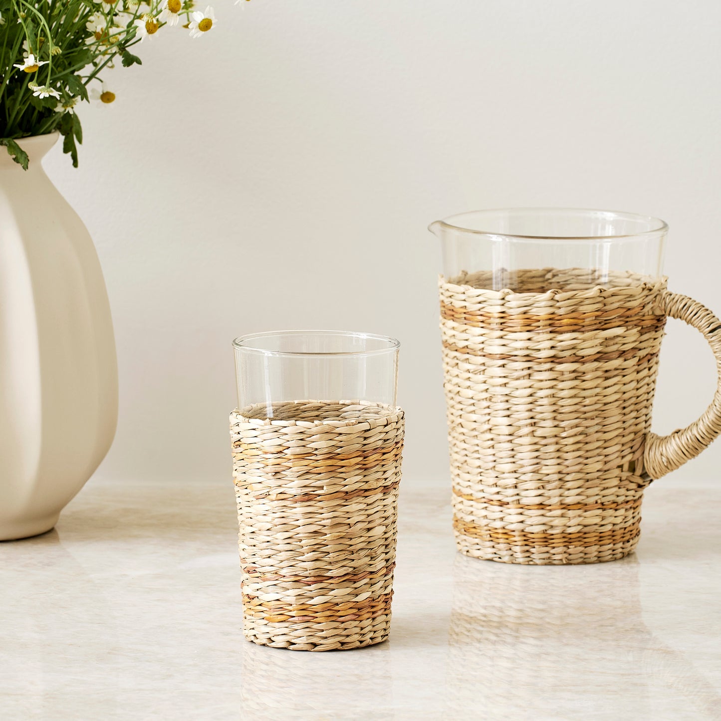 Striped Seagrass Glass