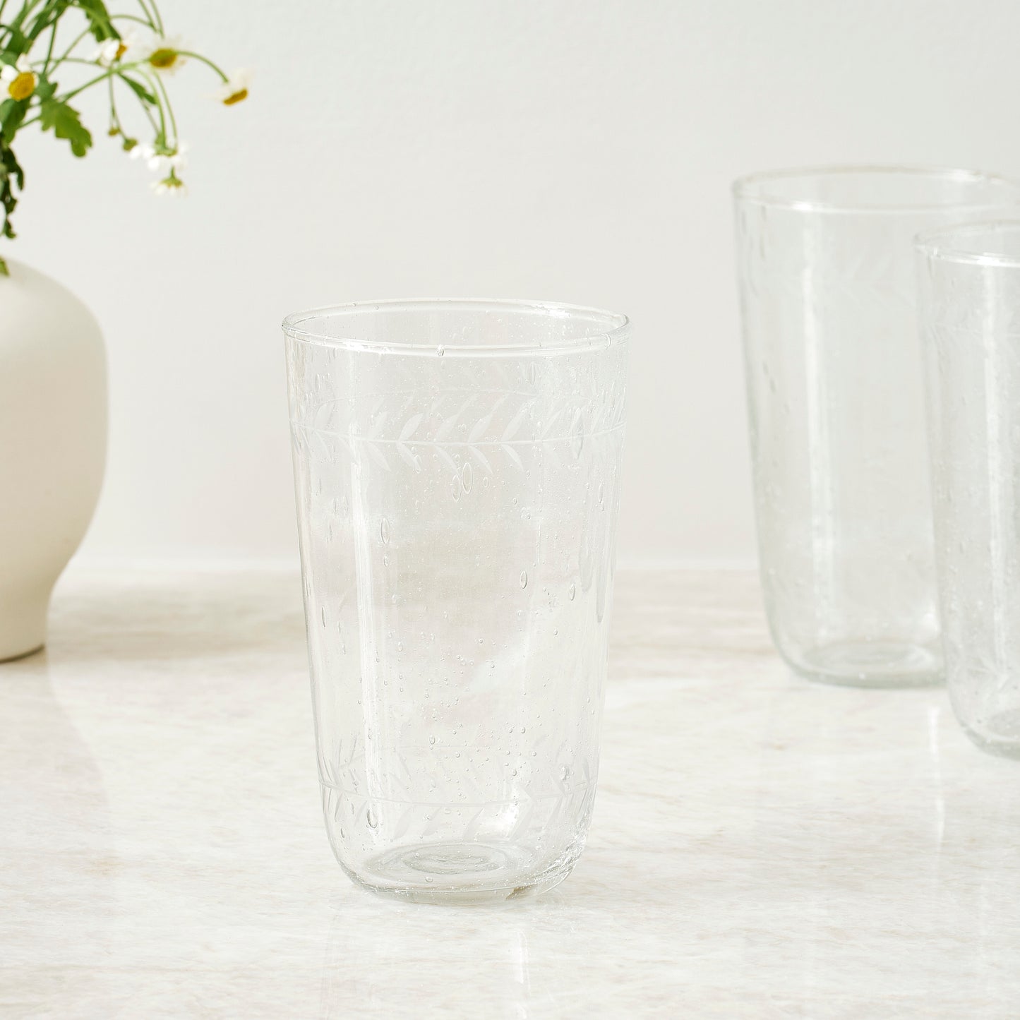 Etched Highball Glass
