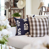 Blue Floral Pillow