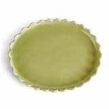 Ina Green Scalloped Tray