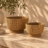 Seagrass Decorative Footed Bowl