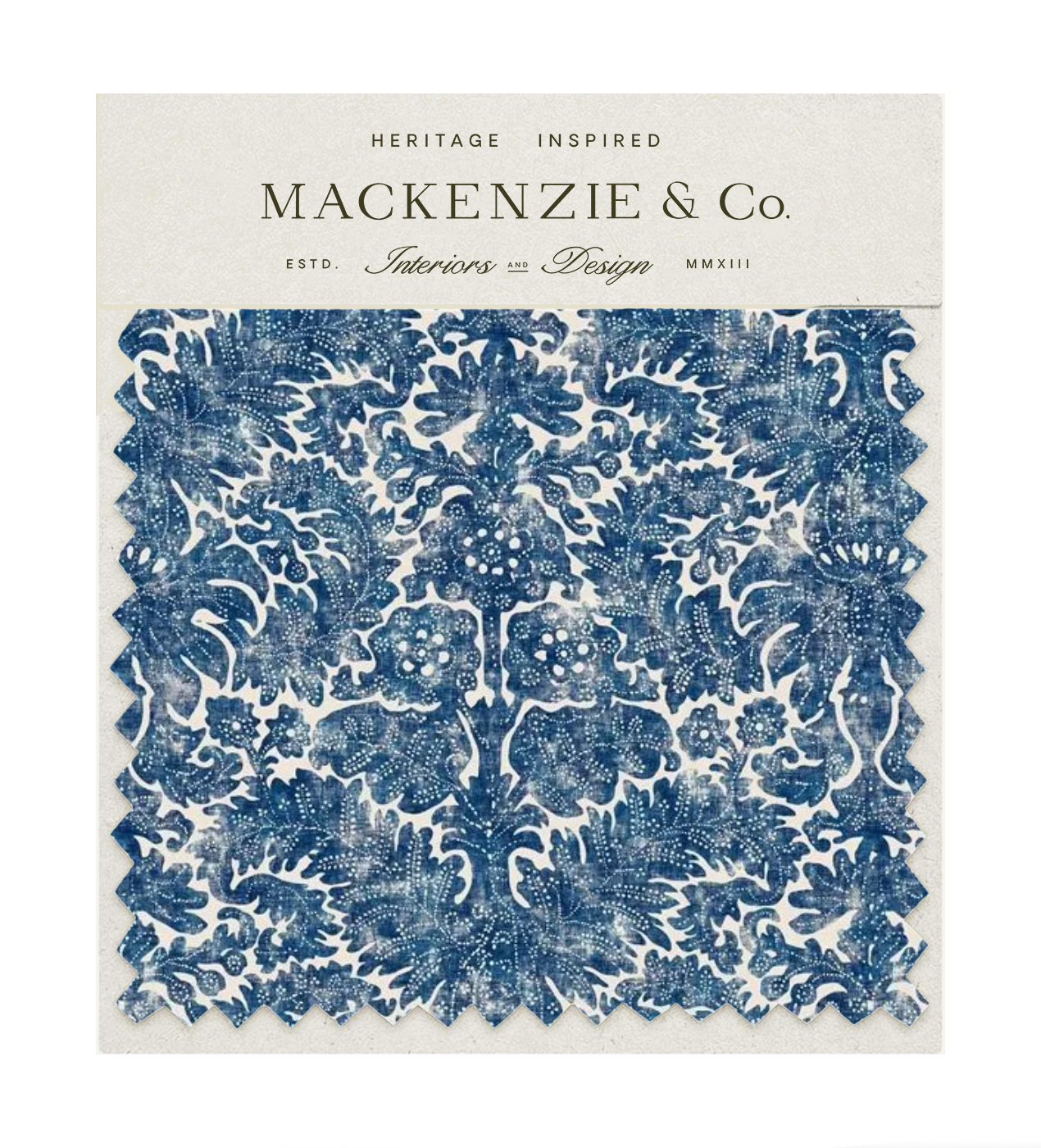 Blue Print Fabric