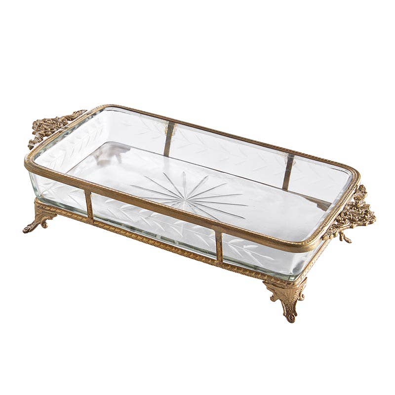 Gold Glass Tray