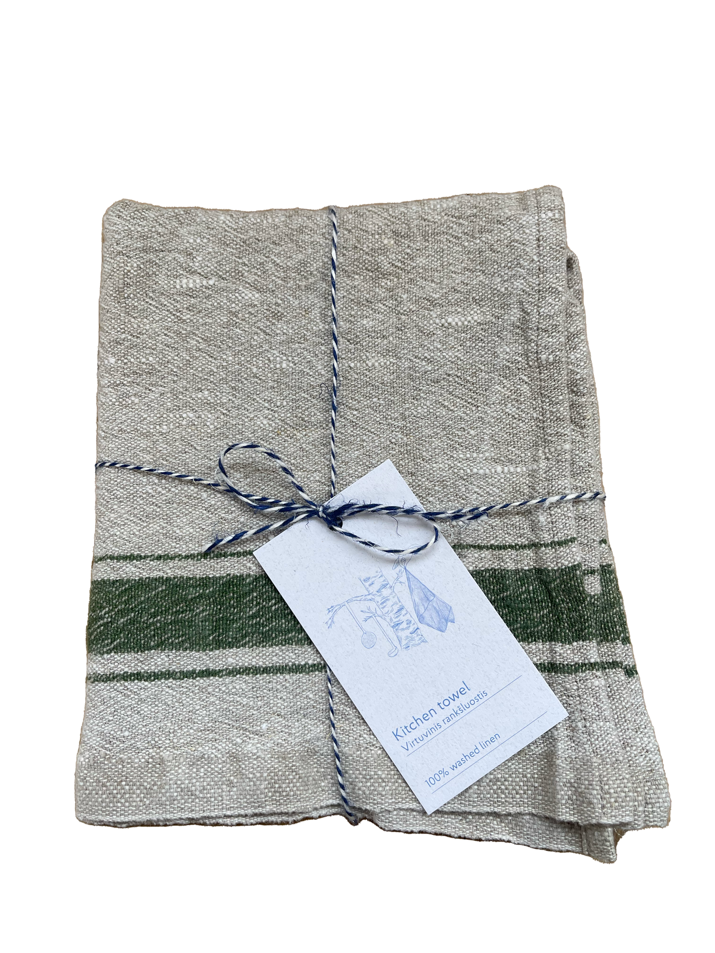 Striped Linen Kitchen Towel